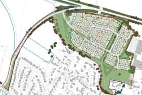 A graphic showing how the proposed new housing development off Normanton Lane, Bottesford, would look