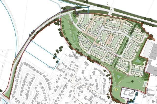 A graphic showing how the proposed new housing development off Normanton Lane, Bottesford, would look