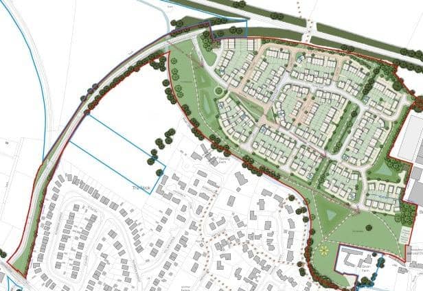 A graphic showing how the proposed new housing development off Normanton Lane, Bottesford, would look