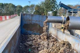 The rag skip at Melton Mowbray's Severn Trent sewage treatment works