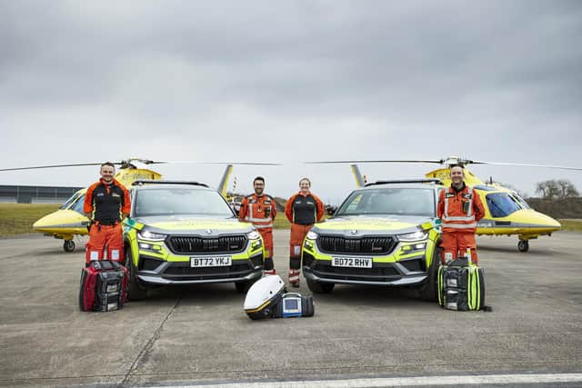 Some of the local air ambulance paramedics