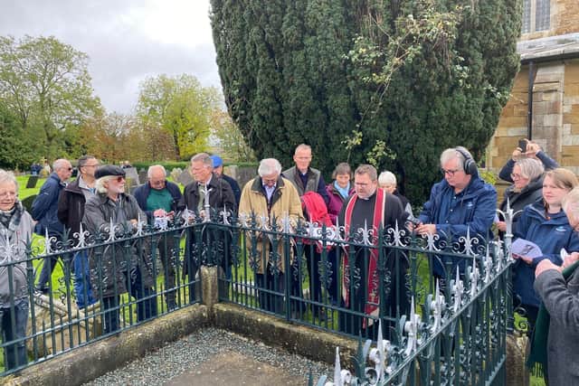 A service held at the family grave of the Zborowski family