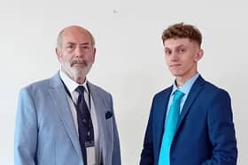 Councillor Dan Harrison (left) and Joseph Boam, who have been elected as leader and deputy leader, respectively, for Reform UK on Leicestershire County Council