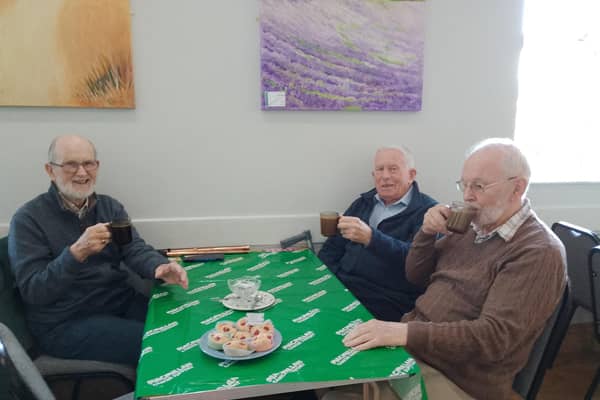 Locals enjoying a Macmillan coffee morning event at Thorpe Arnold village hall earlier this month