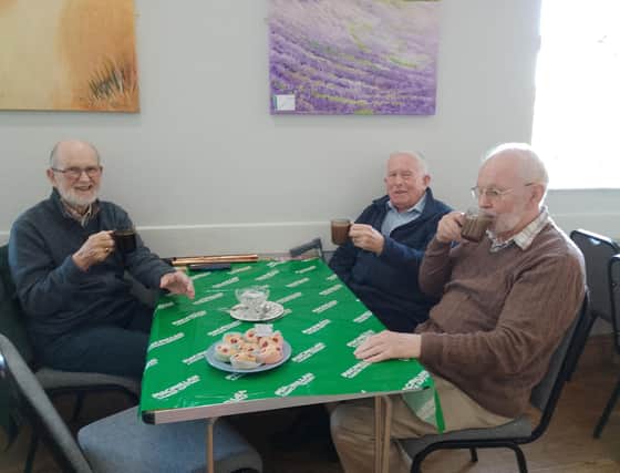 Locals enjoying a Macmillan coffee morning event at Thorpe Arnold village hall earlier this month