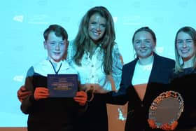 Annabel Croft with members of Melton Tennis Club.