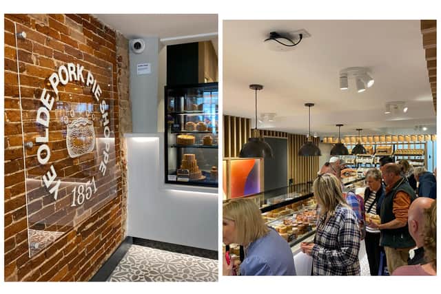 The refurbished Ye Olde Pork Pie Shoppe in Melton Mowbray - the front sales area