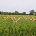 One of the photos taken for the calendar which is raising money for Cancer Research UK