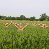 One of the photos taken for the calendar which is raising money for Cancer Research UK
