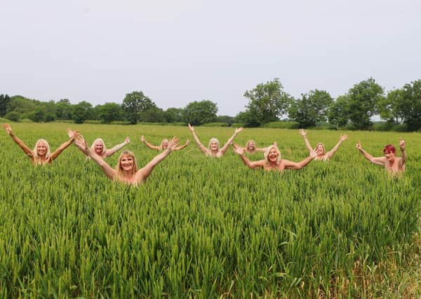 One of the photos taken for the calendar which is raising money for Cancer Research UK