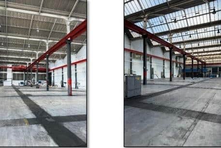 The vacant workshop at Pera earmarked for a new Padel Tennis and wellbeing facility