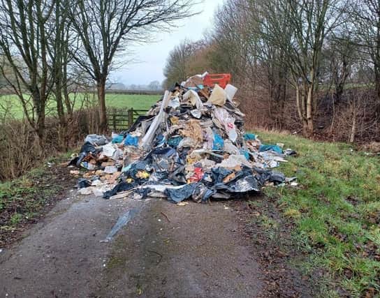 The huge pile of rubbish dumped near fields in East Goscote

Credit: Charnwood Borough Council