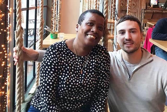 Cynthia Mack with her professional dance partner, Granger Wittering