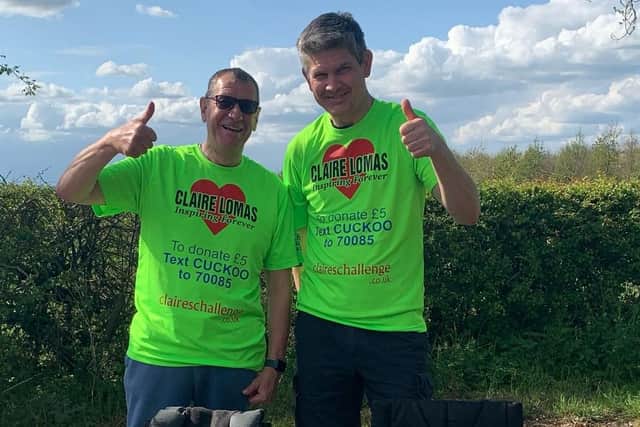 Stuart Hall (left) and Dan Spincer pictured before a training session for their Three Spokes challenge