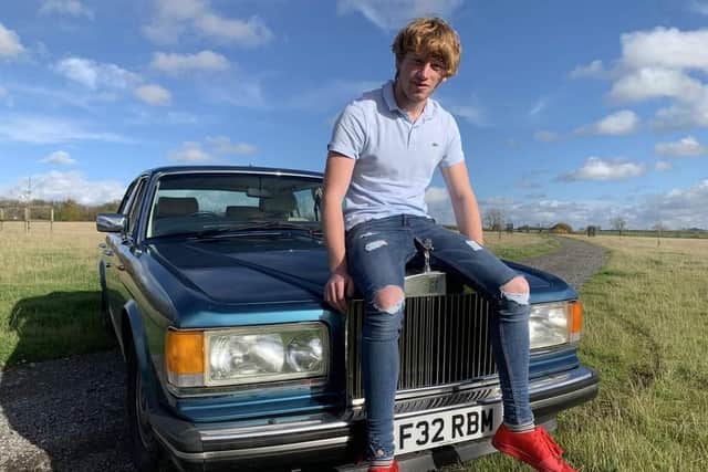 Cormac Boylan pictured with his Rolls-Royce back in 2020 when he was 20-years-old