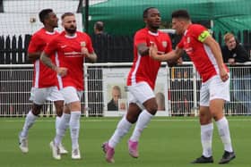 Keenan King - opening goal for Melton against Heanor.