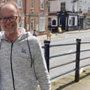 Nataliia Kirichuk pictured in Burton Street with Phil Balding, who has given her family a home in Melton