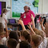 Severn Trent Education Officer delivering a free session at a school.