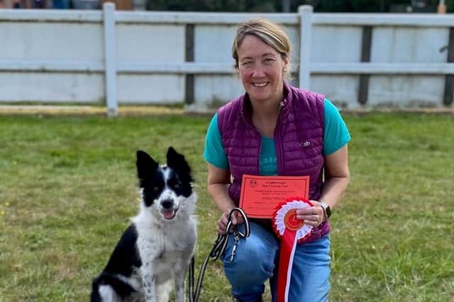 Local Crufts champion Caroline Knight and Starry who will be performing to music at the Dove Cottage Day Hospice dog show