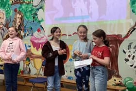 Buckminster Primary School pupils try to make the school laugh on Comic Relief day