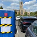 The covered payment machines in the council's Burton Street car park in Melton Mowbray