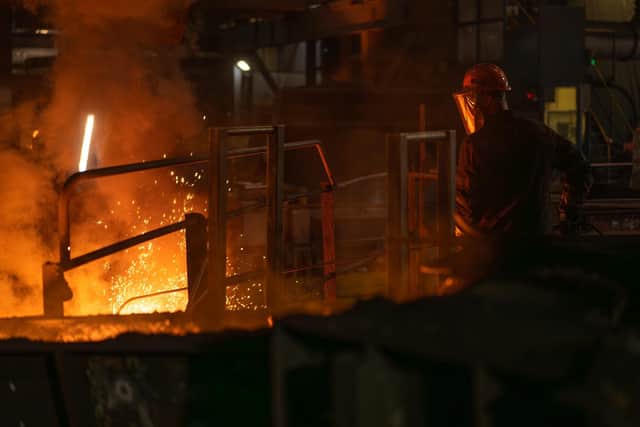 The last molten iron pour at Holwell Works pictured on Thursday