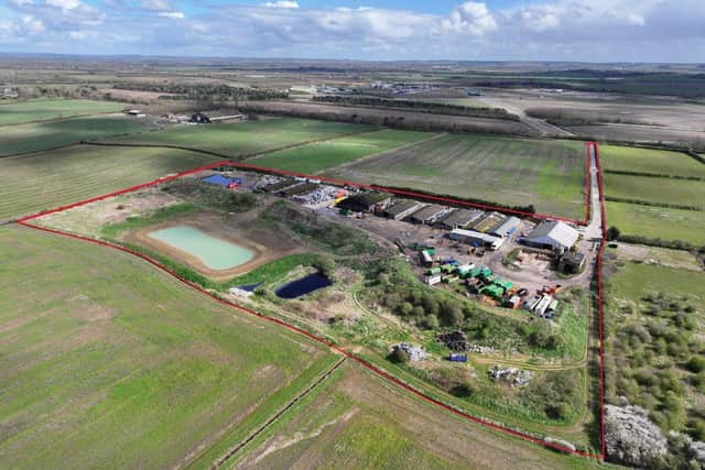 For sale - the large site in Bottesford is now available at offers in excess of £1m