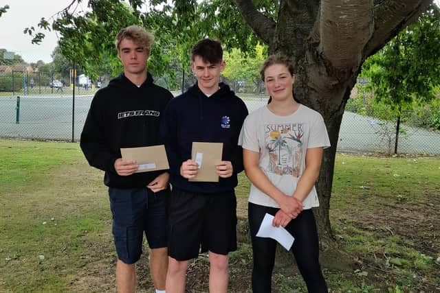 GCSE results at The Priory Belvoir Academy - high achieving students Harry Curtis, Toby Cullen and Daisy Bayman