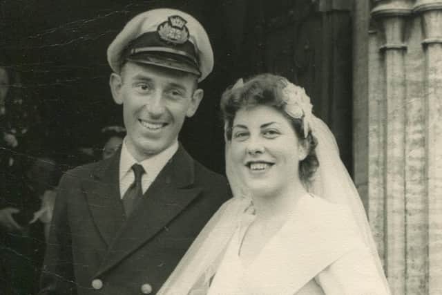 Roy and Maureen Rayson on their wedding day in 1957