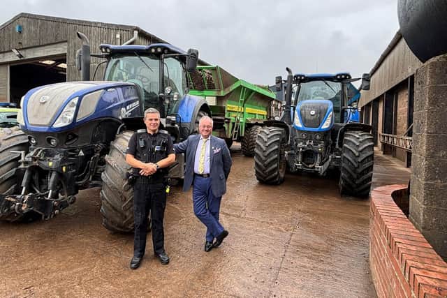 Leicestershire Police and Crime Commissioner, Rupert Matthews, pictured at a local farm
