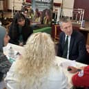 Security Minister Dan Jarvis chats residents and members of the Local Resilience Forum (LRF) covering Leicester, Leicestershire and Rutland