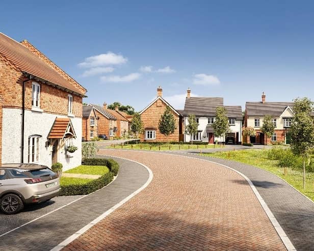 A computer image show what the new Davidson Homes development will look like at Barkby Road, Queniborough