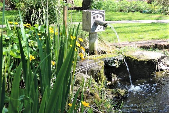 A water feature in the gardens at Tresillian House in Melton