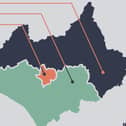 One of the plans to reorganise local government - north and south Leicestershire councils and separate city council