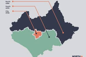 One of the plans to reorganise local government - north and south Leicestershire councils and separate city council