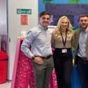 Former MV16 students, Archie Hutchinson, Amy Hinsliff Smith and James Rowell,  pictured as they returned to inspire current students as part of the college's 10th anniversary celebrations