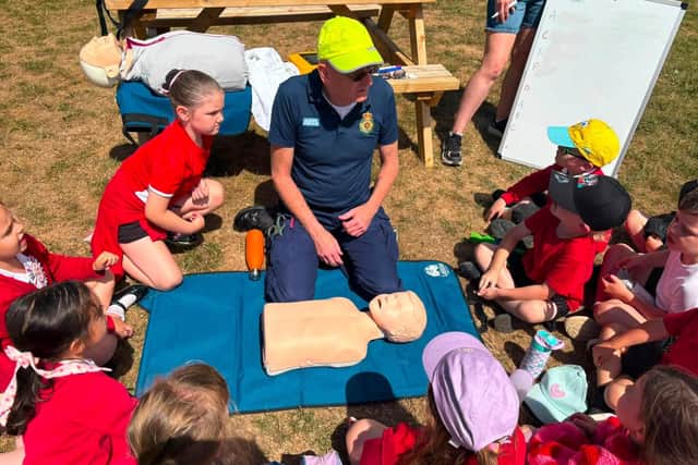 Asfordby Captain's Close Primary School pupils are taught basic life-saving techniques at their water safety event