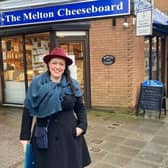 Melton MP Alicia Kearns pictured outside one of the winners in last year's independent shop awards