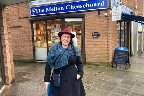 Melton MP Alicia Kearns pictured outside one of the winners in last year's independent shop awards