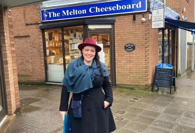 Melton MP Alicia Kearns pictured outside one of the winners in last year's independent shop awards