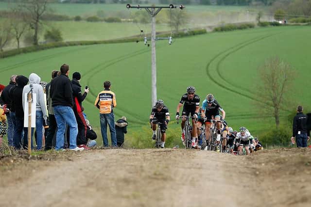 Kristian House of Rapha Condor JLT leads the peloton up a climb during a previous edition of the CiCLE Classic from Oakham to Melton Mowbray(Photo by Harry Engels - Velo/Getty Images)