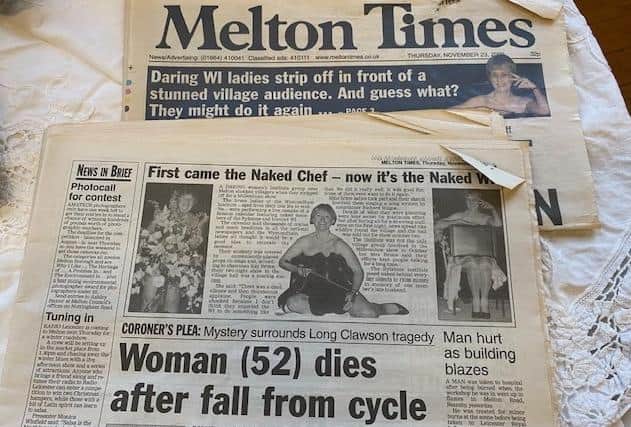 The Melton issue from November 2000 reporting on the naked stage show given by Wymondham WI members