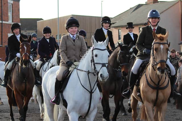 Members of the Belvoir Hunt pictured at the meet