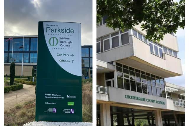 Melton Borough Council (left) and Leicestershire County Council
