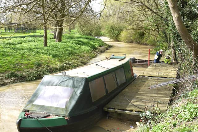 The Wreake Voyager, which was damaged by vandals