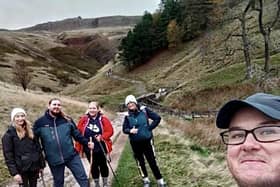 The team from More Coffee Co on their fundraising hike