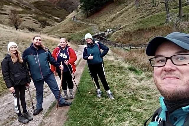 The team from More Coffee Co on their fundraising hike