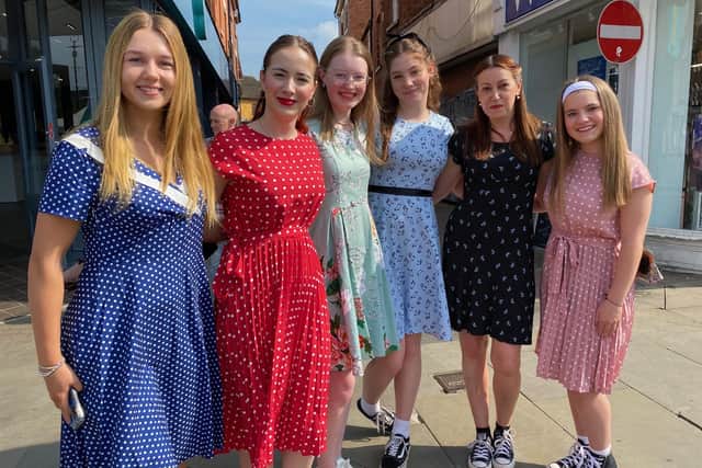 People of all ages wore stylish clothes from the era at the 1940s Melton Mowbray event