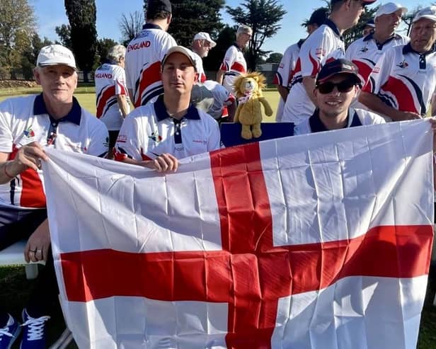 Colin Wagstaff (left) with other members of the squad.
