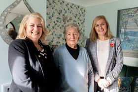 From left, Deborah Taylor with Beryl Lane, whose house is now warmer, thanks to Leicestershire County Council and Age UK support, and Kat Coggan, from Age UK